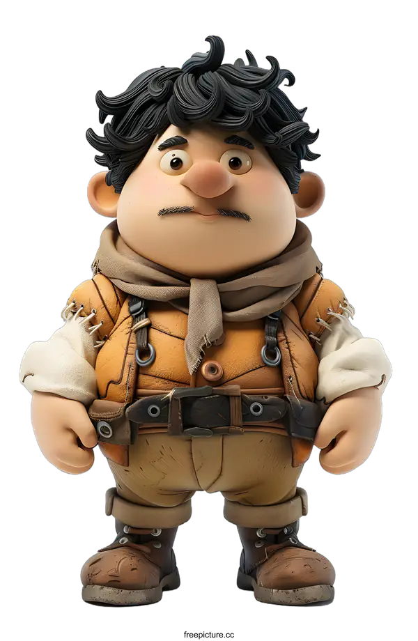 [Transparent Background PNG]3D Cartoon Character Standing