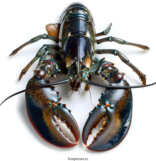 A large lobster isolated on white background