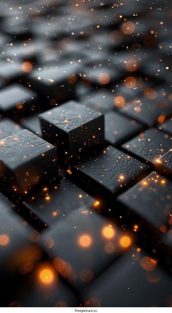 Glowing cubes background