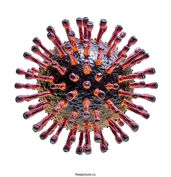 [Transparent Background PNG]Virus Structure Illustration