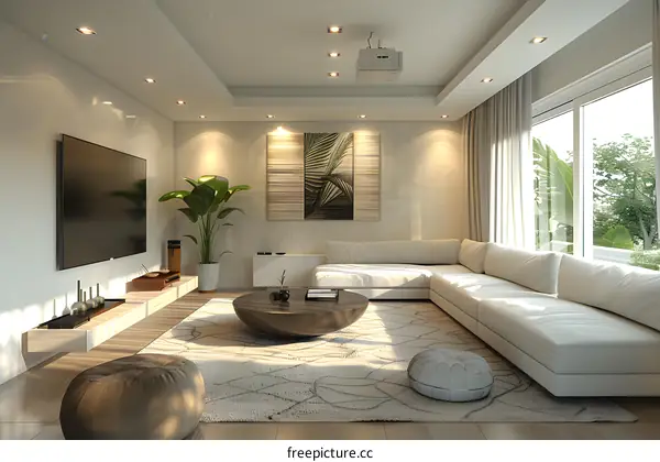 Modern minimalist living room