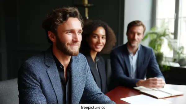 Business Meeting in a Modern Office