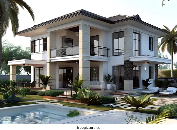 A Modern House with Swimming Pool