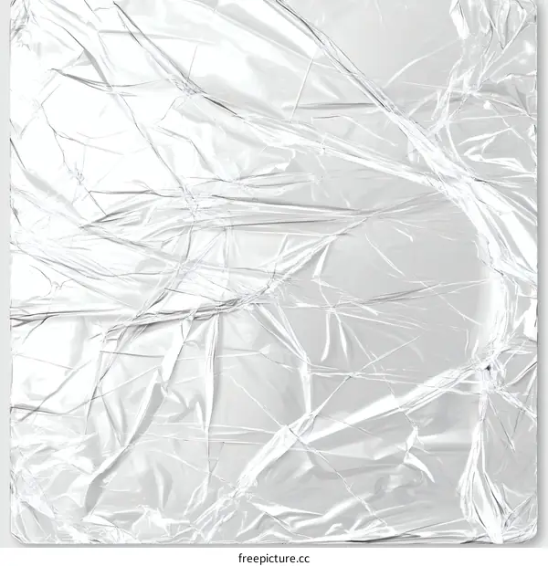 Wrinkled Aluminum Foil Texture Background