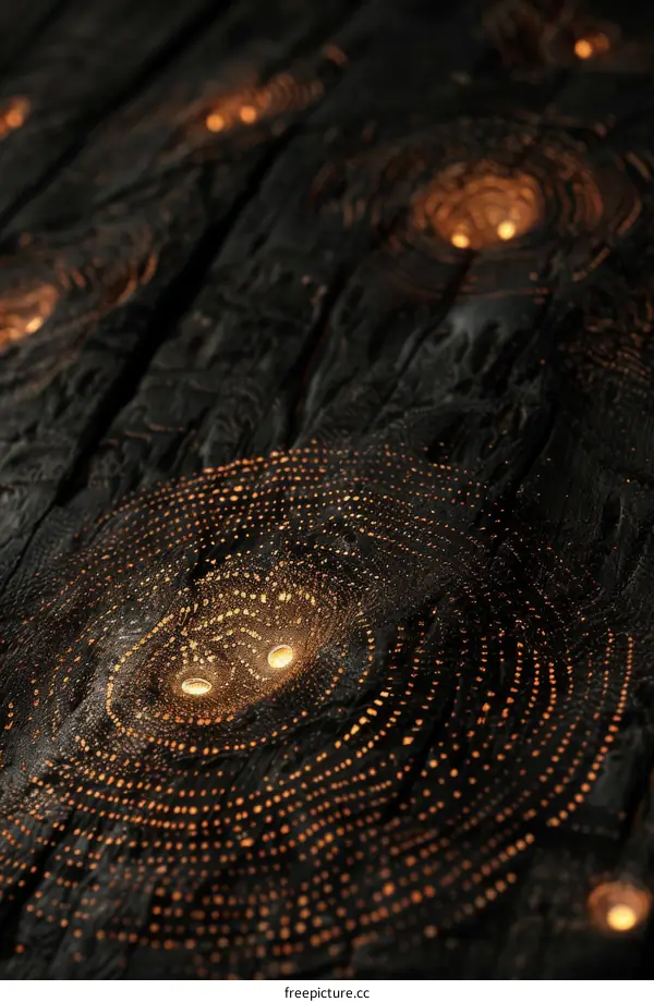 Black and gold abstract art