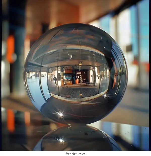 Glass Ball Reflection of a City Street
