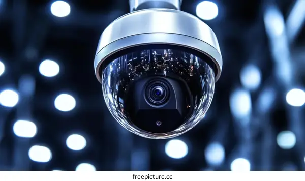 Security Surveillance Camera in Modern Building