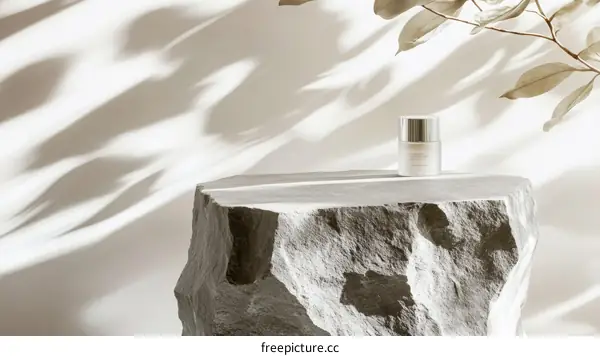 Natural Stone Display for Skincare Product