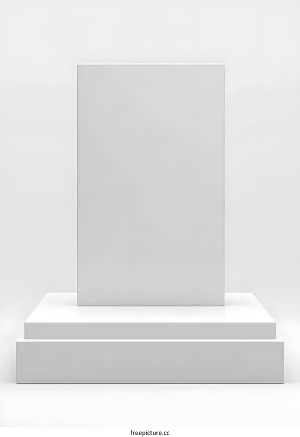 White Platform Mockup for Product Presentation