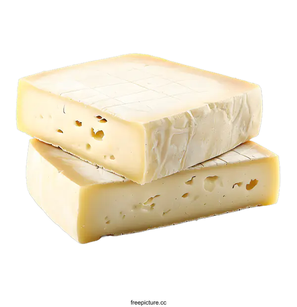 [Transparent Background PNG]Two blocks of cheese on a white background