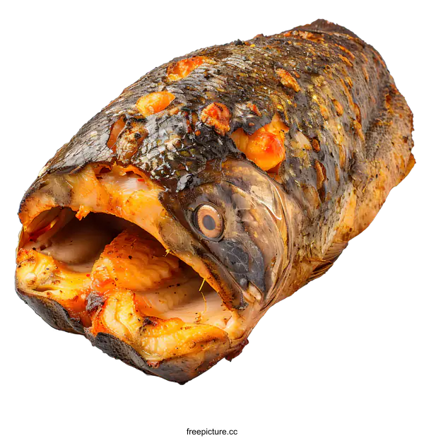 [Transparent Background PNG]Grilled Fish on a White Background