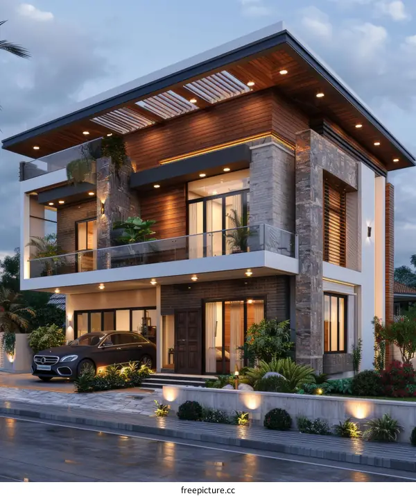 Modern Luxury Villa with Spacious Courtyard & Garden