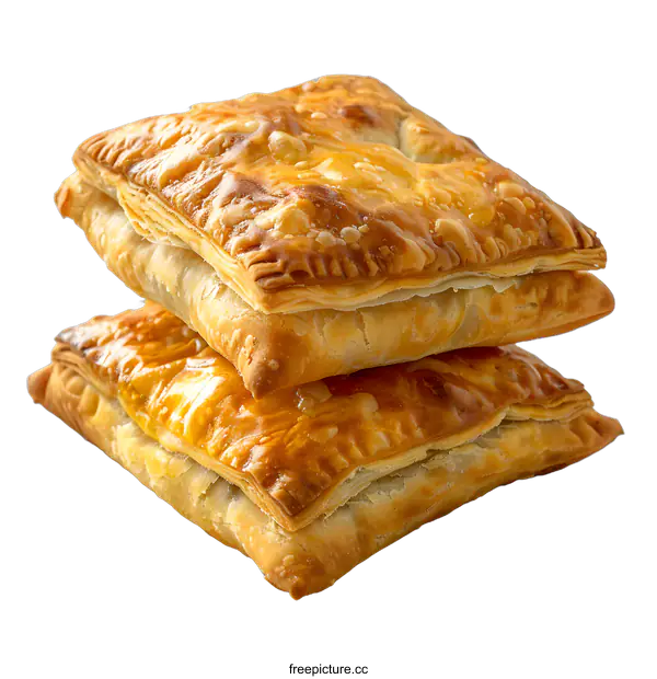 [Transparent Background PNG]Two stacked square pastries