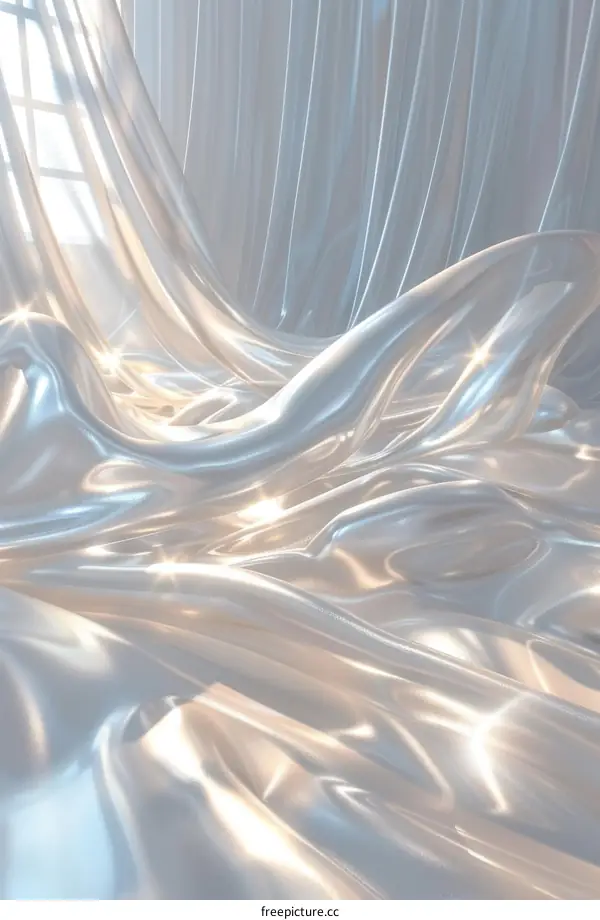 Abstract White Fabric Texture With Light