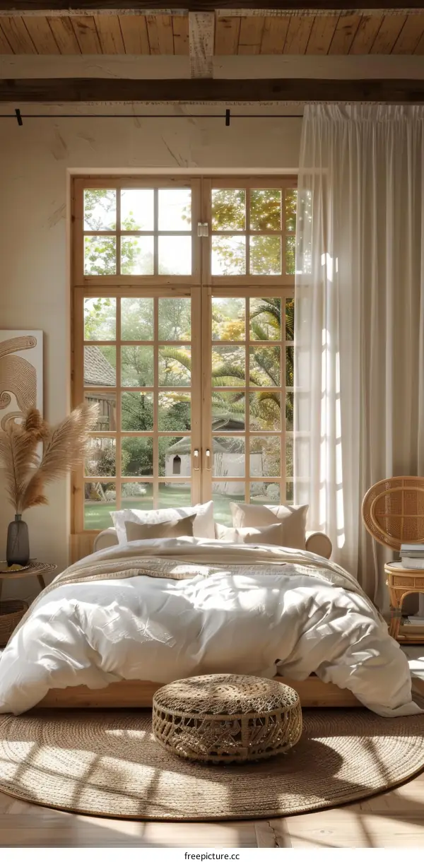 Rustic Bedroom with Natural Light