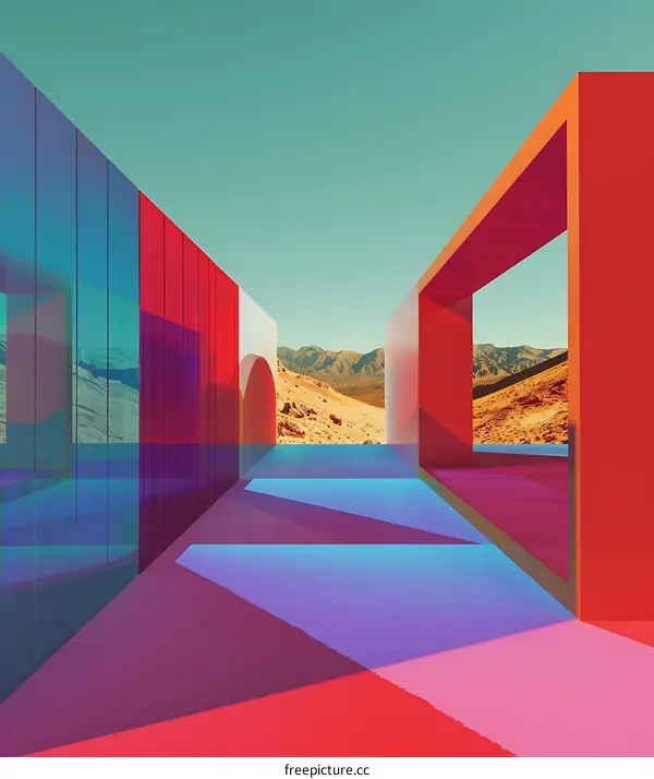 Abstract Minimalist Architecture in the Desert