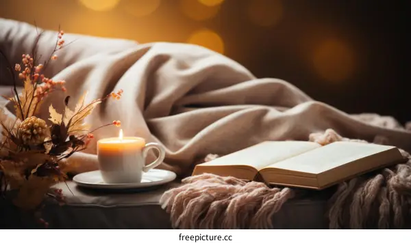 A cozy blanket, a cup of tea, and a good book