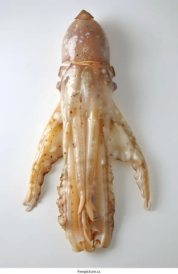 Fresh Octopus on White Background