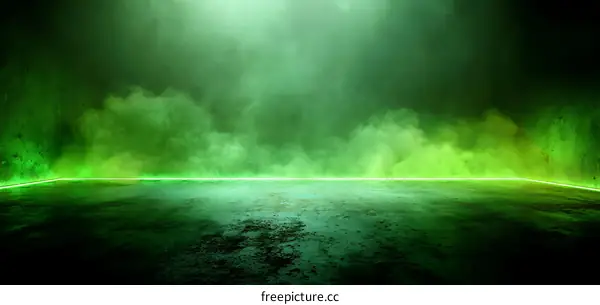 Neon Green Abstract Concrete Studio Background