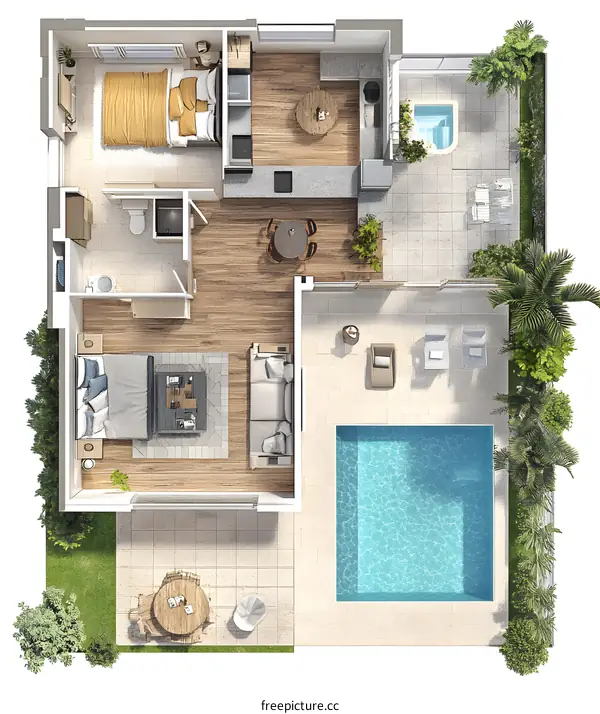 Modern Villa With Private Pool and Hot Tub