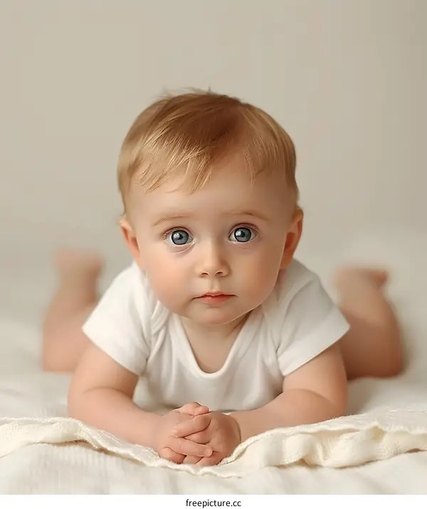 Portrait of a cute baby boy