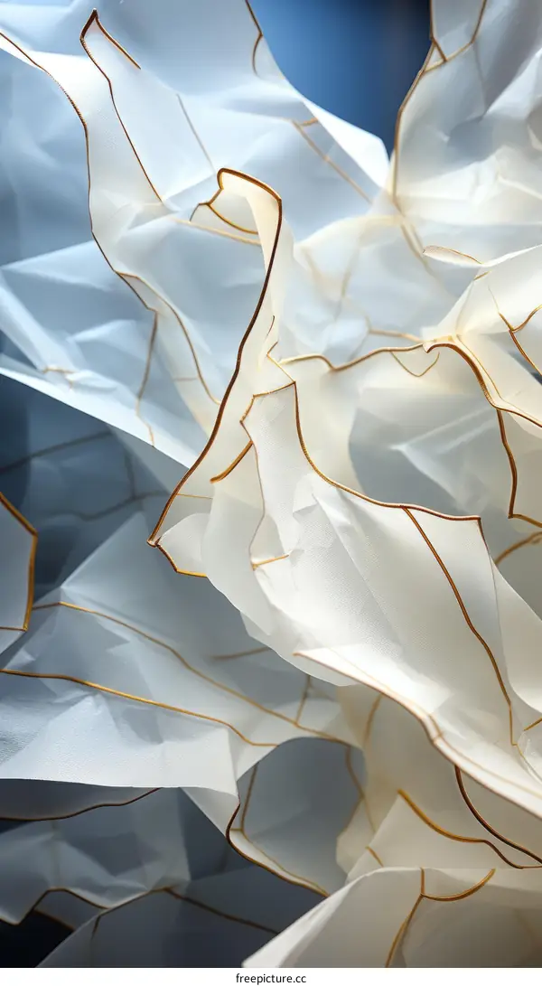 Gold and White Abstract Illustration