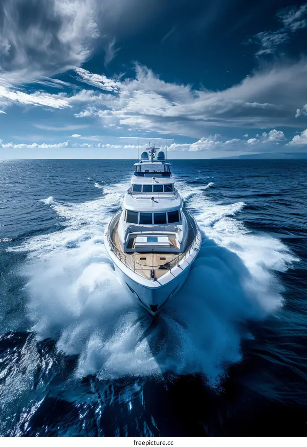 Luxury Yacht Cruising in the Open Ocean