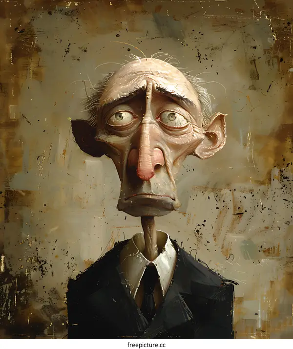 Portrait of an Elderly Man in a Suit
