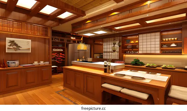 Modern Japanese Style Kitchen Interior Design