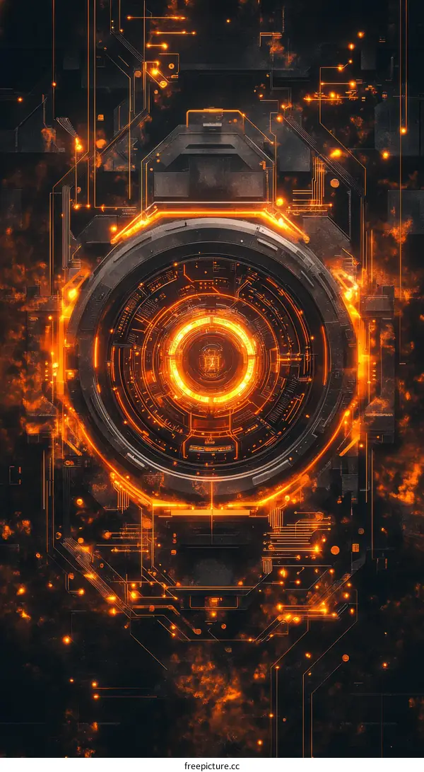 Abstract Futuristic Circuitry Design