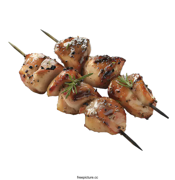 [Transparent Background PNG]chicken meat skewers