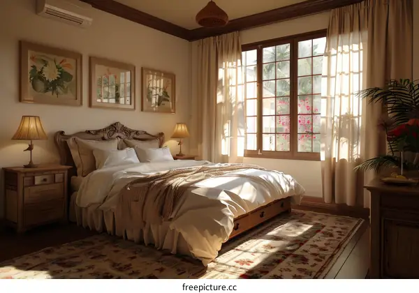 Bright and Airy Bedroom with Elegant Design