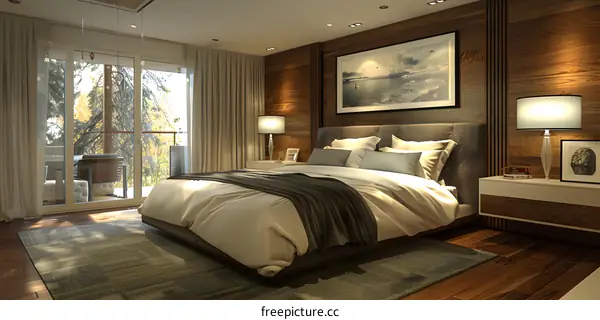 Elegant Modern Bedroom with Couple