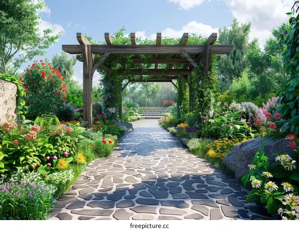 Lush Garden Path