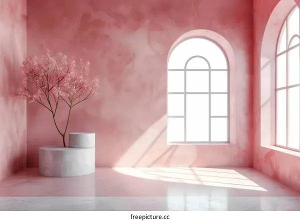 Pink Room Interior Design Illustration