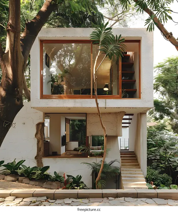 Modern Architecture House with Large Windows