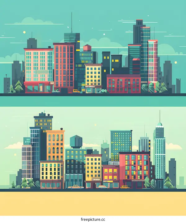 Modern City Skyline Illustration