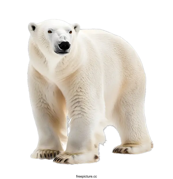 [Transparent Background PNG]Polar Bear Standing On White Background