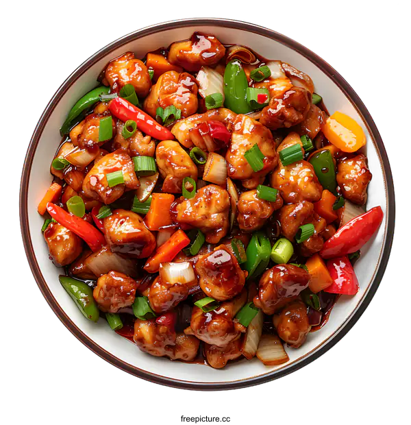 [Transparent Background PNG]Chicken Stir Fry with Vegetables