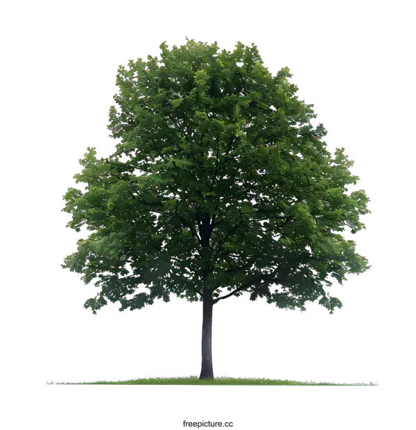 [Transparent Background PNG]Green Tree Isolated on White Background
