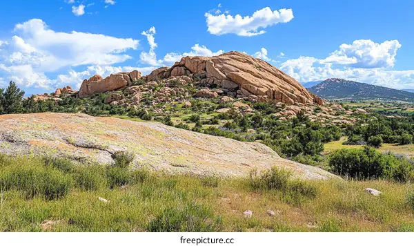 A Scenic View of Rocky Landscape Under a Clear Sky