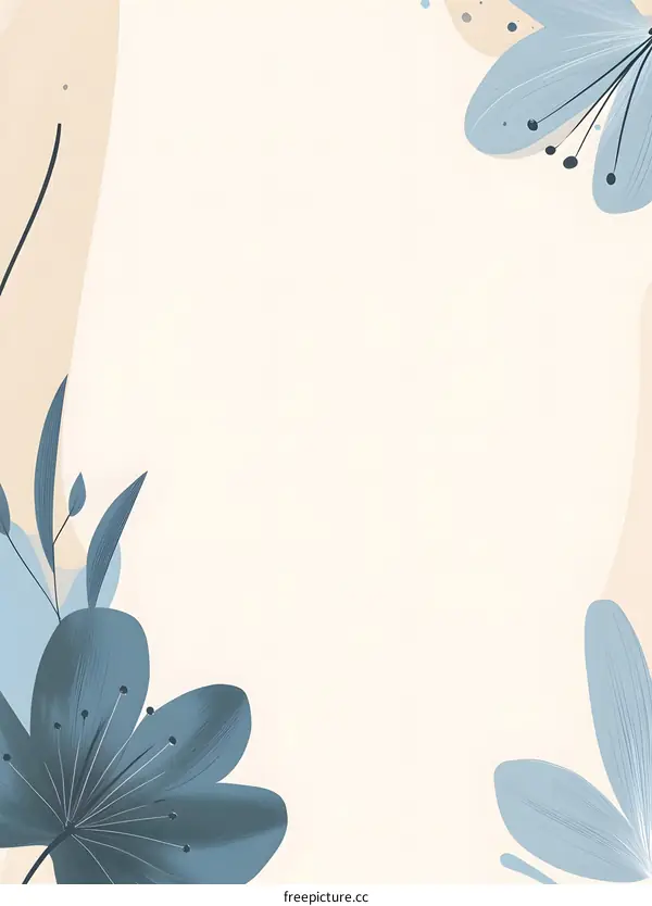 Abstract Minimalist Floral Background Design