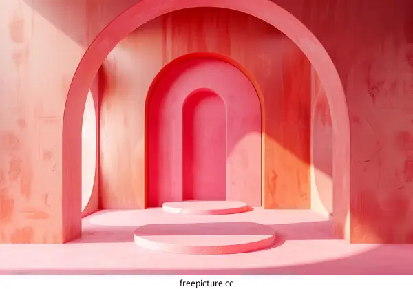 Pink Archway Room Interior Design