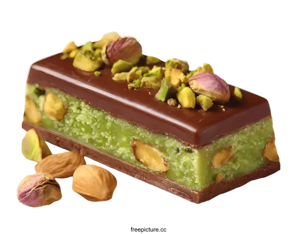 [Transparent Background PNG]Delicious Pistachio and Chocolate Bar