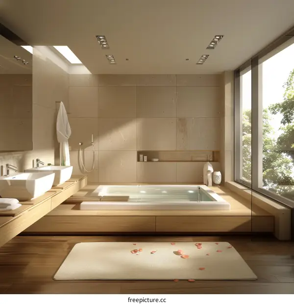 Modern Minimalist Spa Bathroom Design
