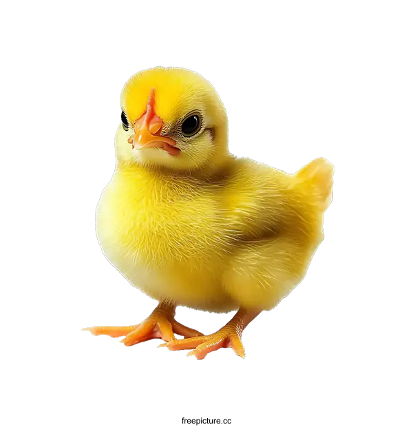 [Transparent Background PNG]Cute Baby Chick against White Background