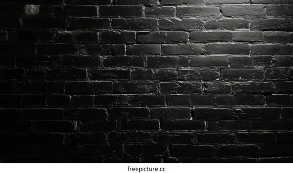 Black brick wall texture background