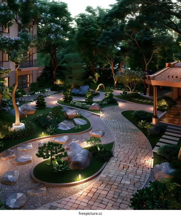 Garden landscape design renderings