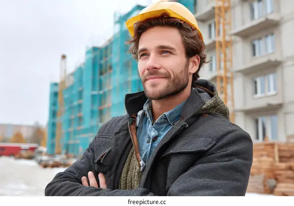 Construction worker on a construction site