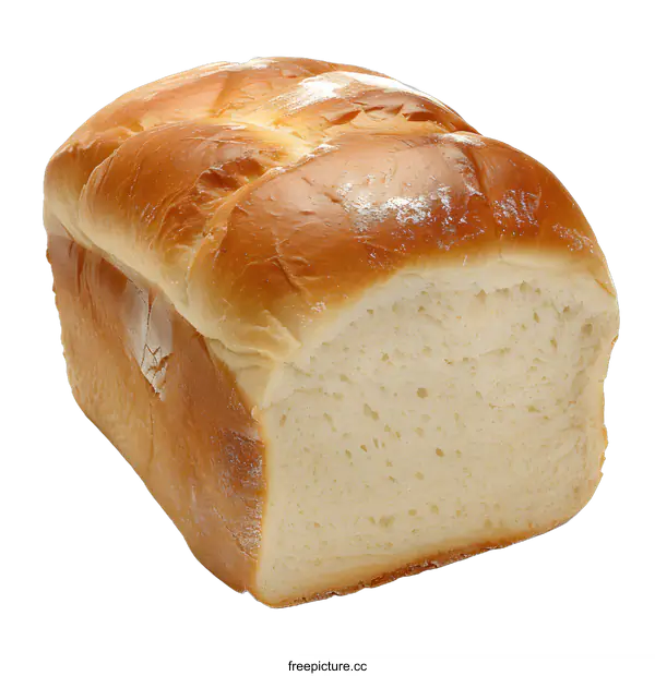 [Transparent Background PNG]Freshly Baked Loaf of White Bread